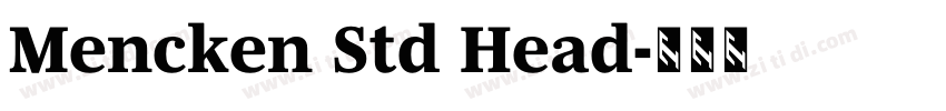 Mencken Std Head字体转换